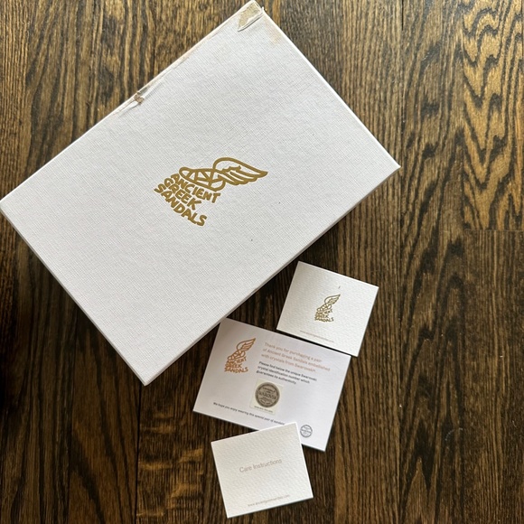 ANCIENT GREEK SANDALS Girls Little Thais Soft with Swarovski 32 EU / 1 US w/ BOX - Picture 8 of 9